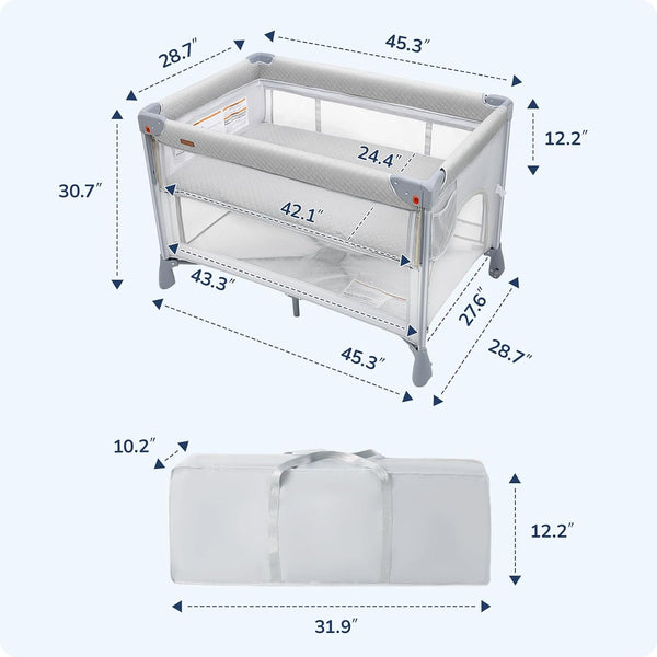 Portable Playard in Grey