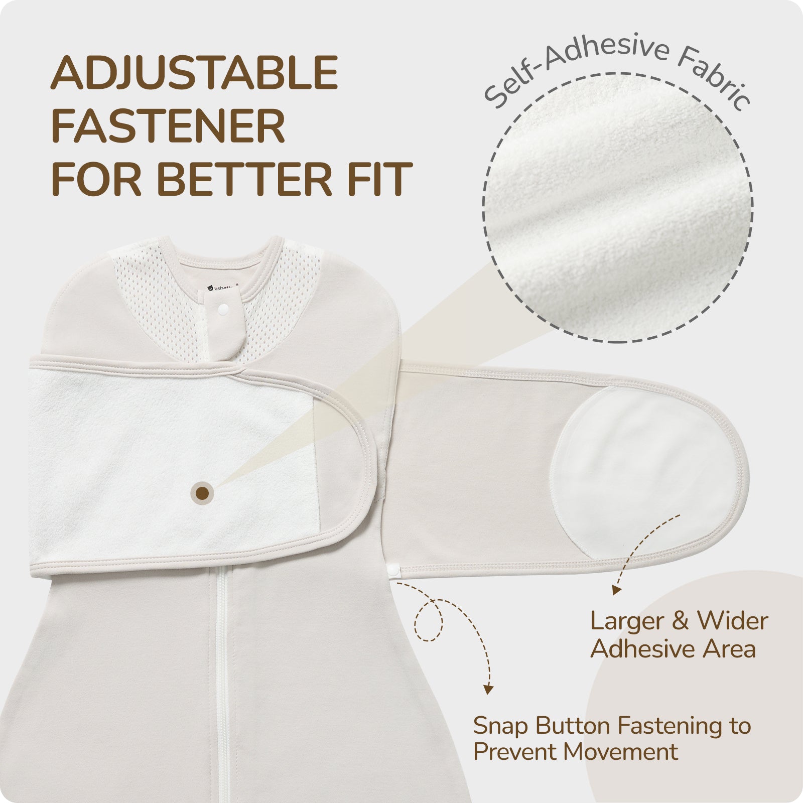 3-Way Adjustable Transitional Swaddle (Gray)