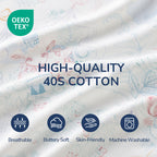 Detachable Sleeves Sleep Sack 1.0 TOG – 100% Cotton (Garden)