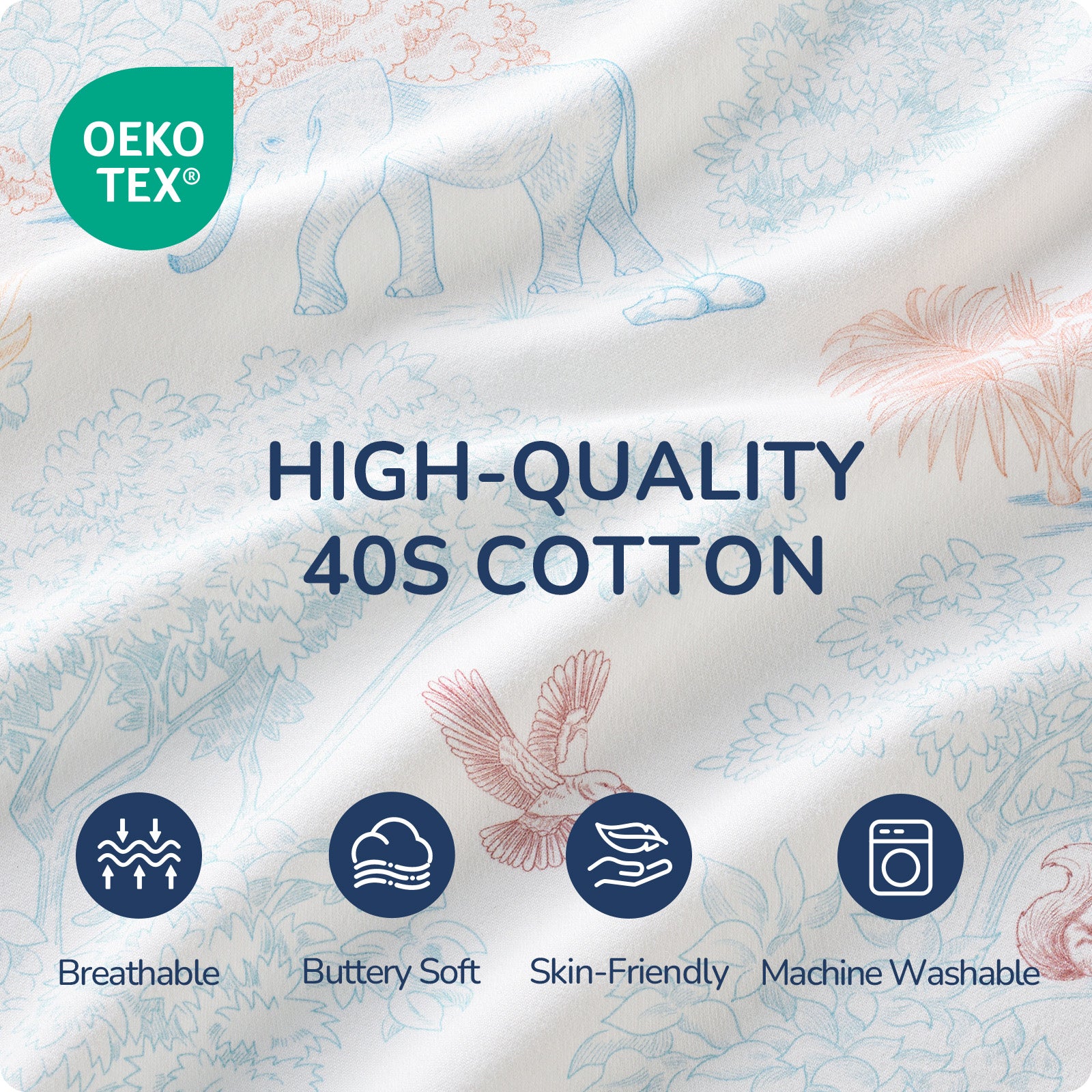 Detachable Sleeves Sleep Sack 1.0 TOG – 100% Cotton (Elk)