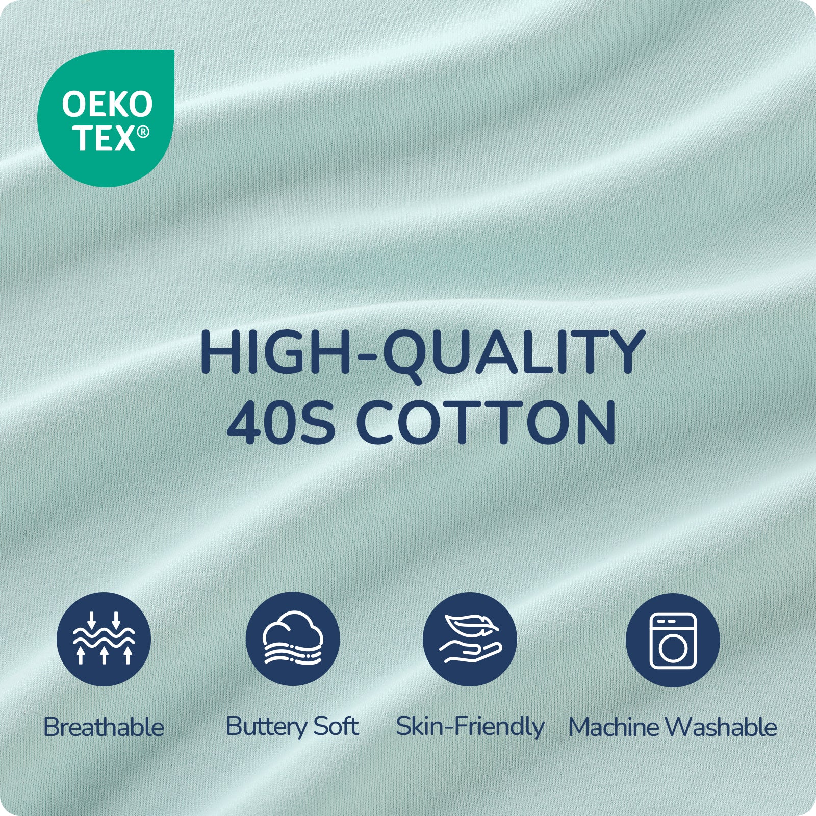 Detachable Sleeves Sleep Sack 1.0 TOG – 100% Cotton  (Teal)