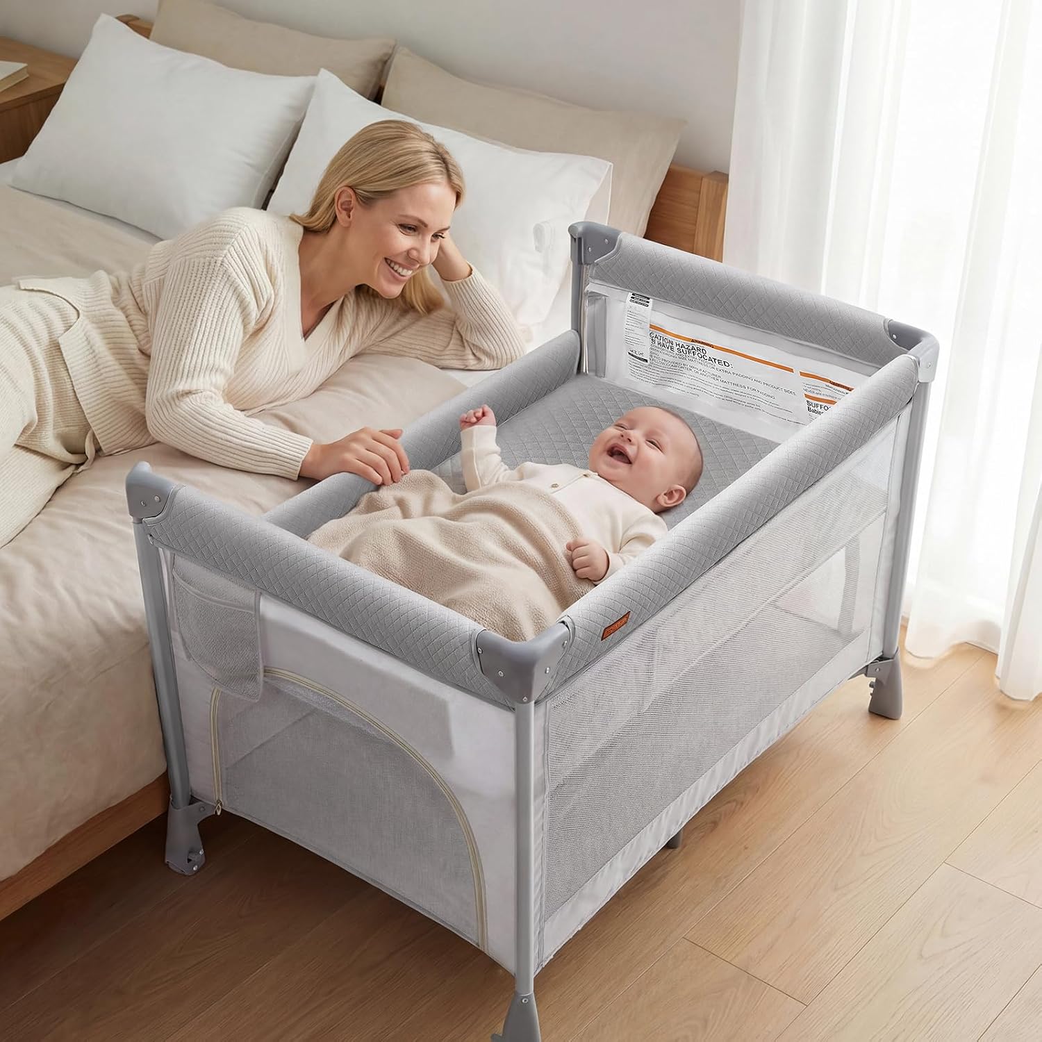 Portable Playard in Grey
