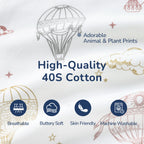 Detachable Sleeves Sleep Sack 2.5 TOG – 100% Cotton (Hot air ballon)