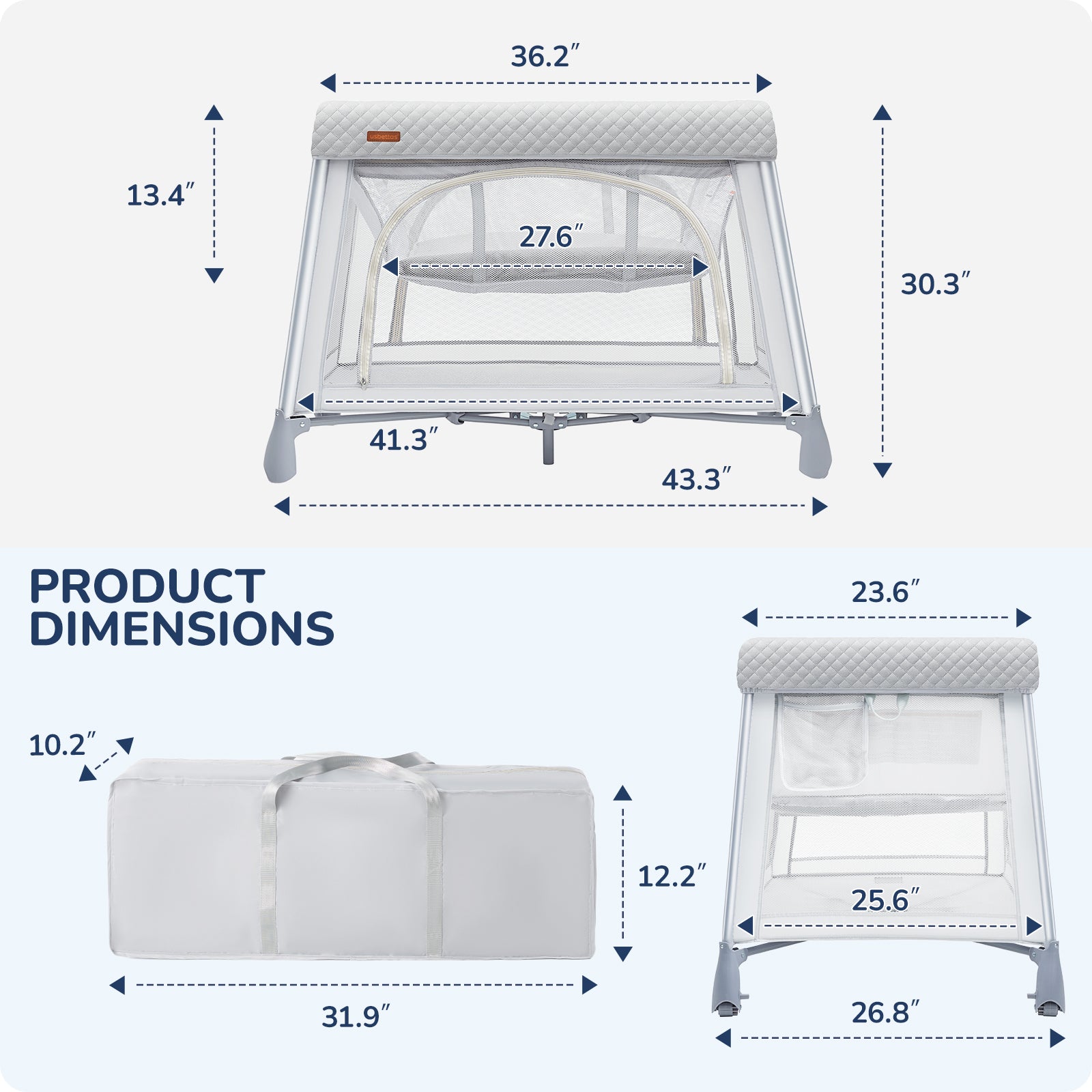 Lightweight Travel Baby Playard – One-Step Setup & Fold 3-in-1