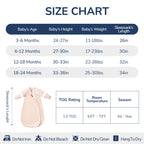 Detachable Sleeves Sleep Sack 1.0 TOG – 100% Cotton  (Shell Pink)