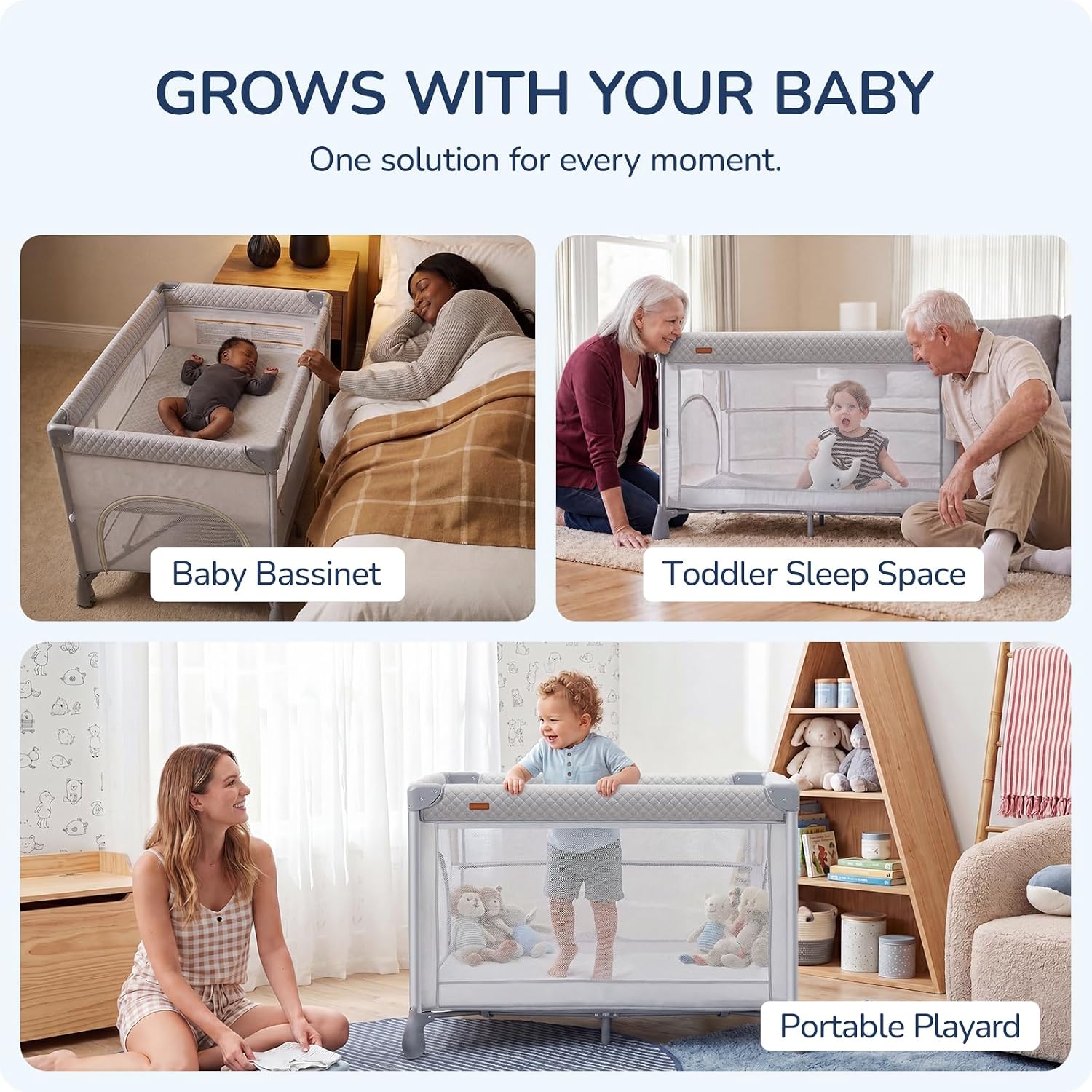 Portable Playard in Grey