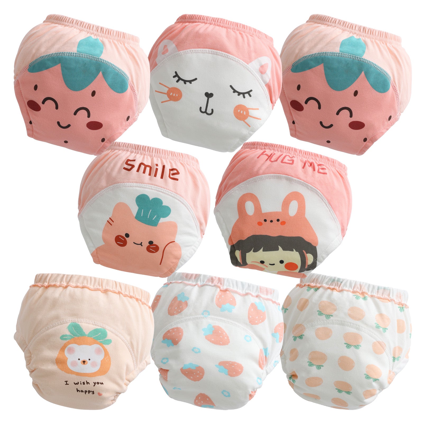 Soft Cotton Reusable Potty Training Pants for Girls 2t,3t,4t,5t,6t