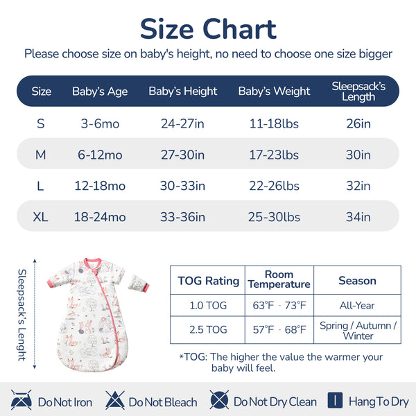 Sleep Sack in Bunny 2.5