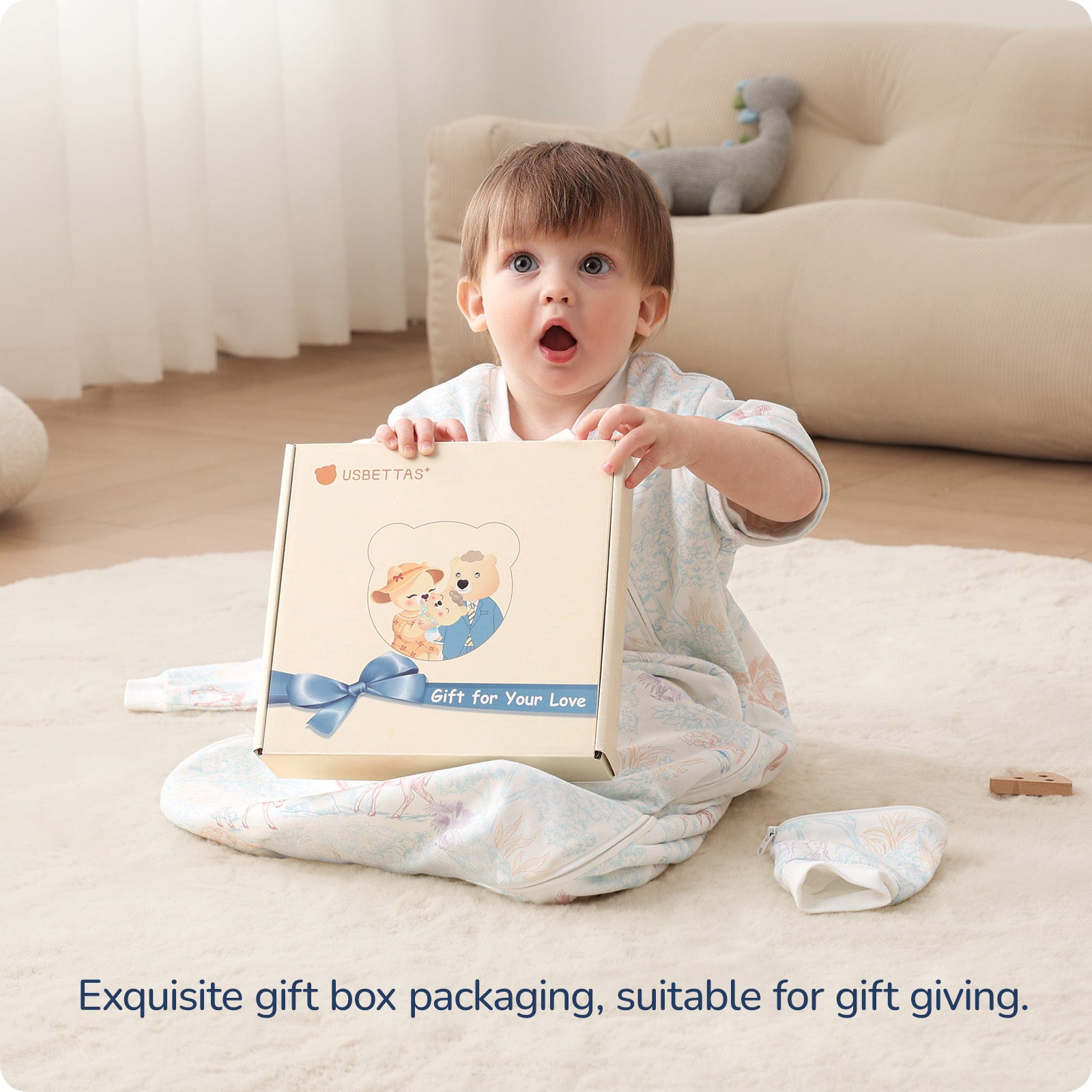 Detachable Sleeves Sleep Sack 1.0 TOG – 100% Cotton (Elk)